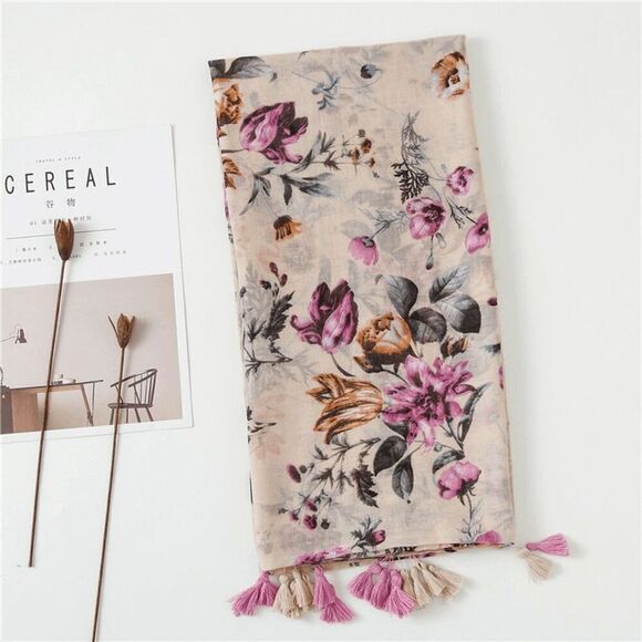 2/$30 Female Elegant Floral Print Scarf - Picture 1 of 8